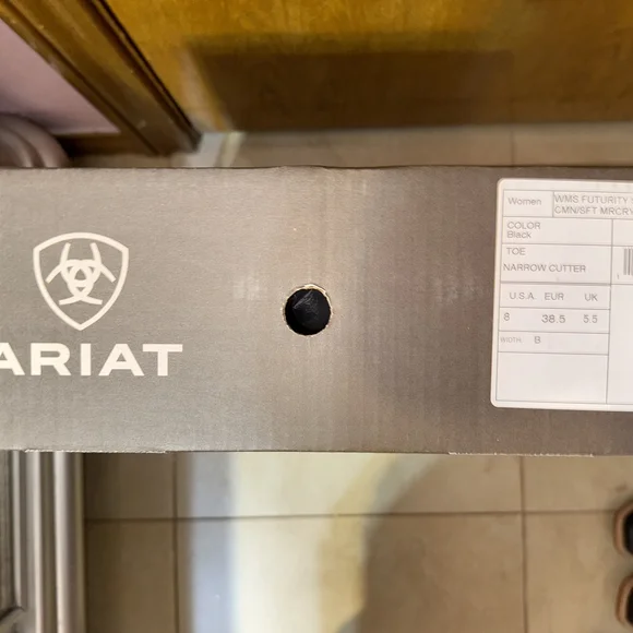 Ariat Black Caiman Belly Western Cowboy Boots with Embroidered Design - Picture 10 of 12